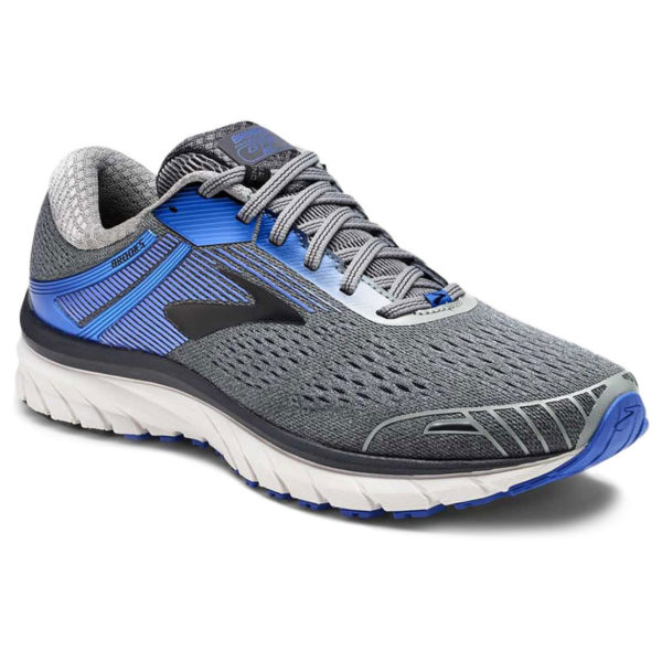 Brooks Men's Adrenaline Gts 18 2E Running Shoes, Grey, Wide - Black