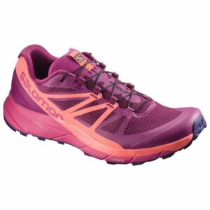 Salomon Women's Sense Ride Trail Running Shoes, Bluebird - Red - Size 6