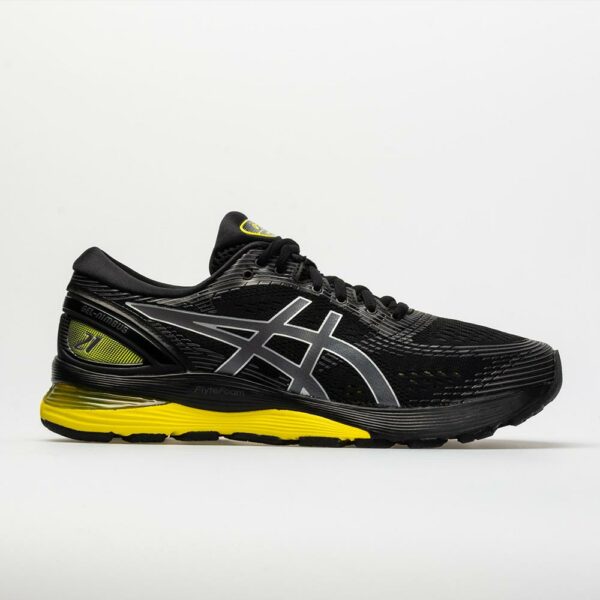 ASICS GEL-Nimbus 21 Men's Running Shoes Black/Neon Spark Size 7.5 Width EE - Wide