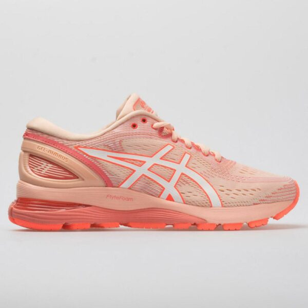 ASICS GEL-Nimbus 21 Women's Running Shoes Baked Pink/White Size 6 Width B - Medium