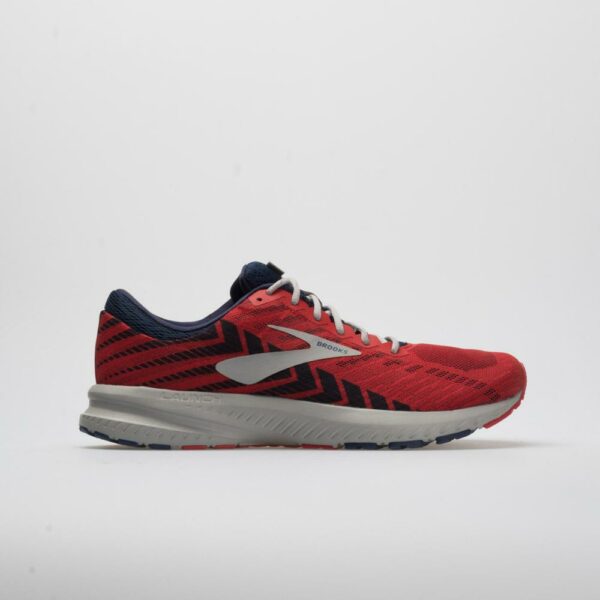 Brooks Launch 6 Men's Running Shoes Cherry/Navy/Gray Size 12.5 Width D - Medium