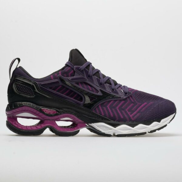 Mizuno Waveknit C1 Women's Running Shoes Plum/Black Size 8 Width B - Medium