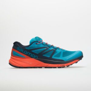 Salomon Sense Ride Men's Trail Running Shoes Fjord Blue/Cherry Tomato/Navy Blazer Size 8.5 Width D - Medium