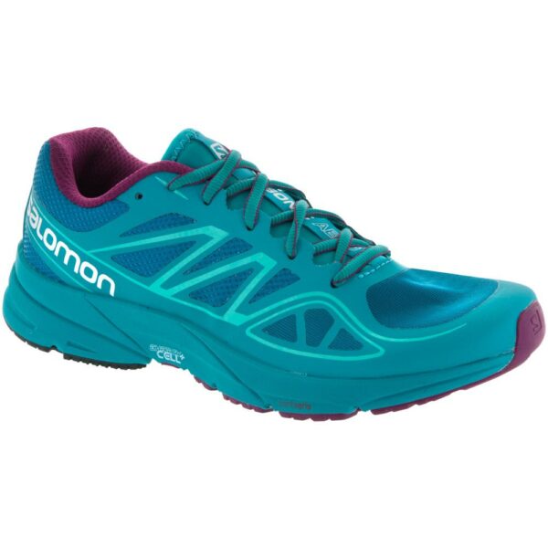Salomon Sonic Aero Women's Trail Running Shoes Fog Blue/Teal Blue Size 7.5 Width B - Medium