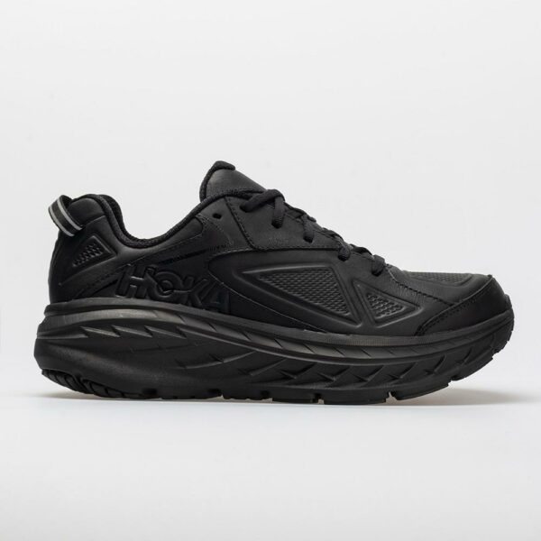 Hoka One One Bondi Leather Men's Walking Shoes Black Size 13 Width D - Medium