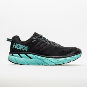 Hoka One One Clifton 6 Women's Running Shoes Black/Aqua Sky Size 10 Width B - Medium