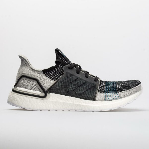 adidas Ultraboost 19 Men's Running Shoes Core Black/Grey/Shock Cyan Size 9.5 Width D - Medium